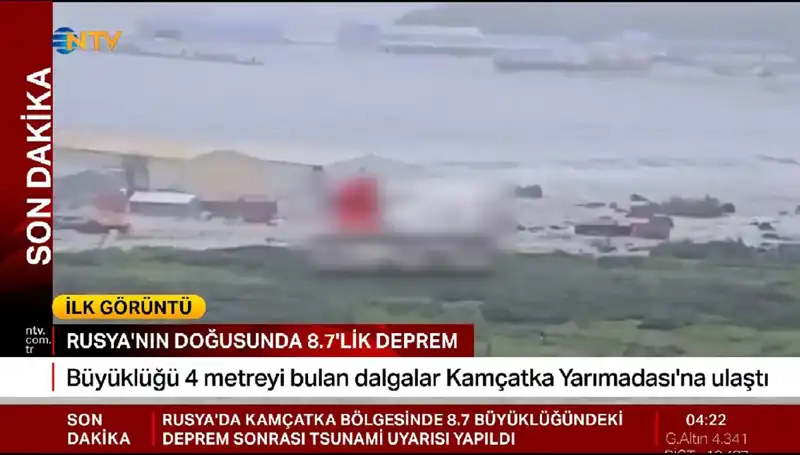 Kamçatka Kıyılarında Tsunami Panik Yarattı: İlk Dalgalar Geldi!