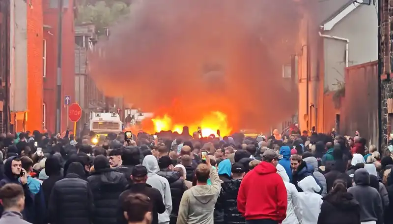 Kuzey İrlanda'da Cinsel Saldırı Protestoları Büyüyor: Evler Alev Alev