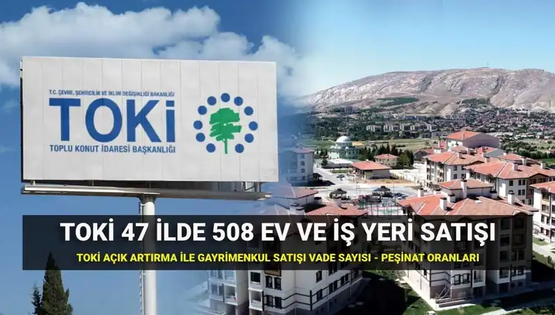 TOKİ 508 Ev ve İş Yeri Satışı İçin Gün Sayıyoruz: Açık Artırma Detayları